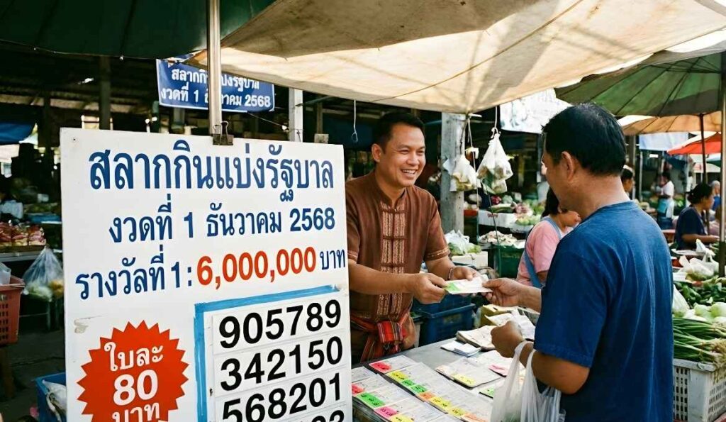 แผงขาย หวยรัฐบาลไทย